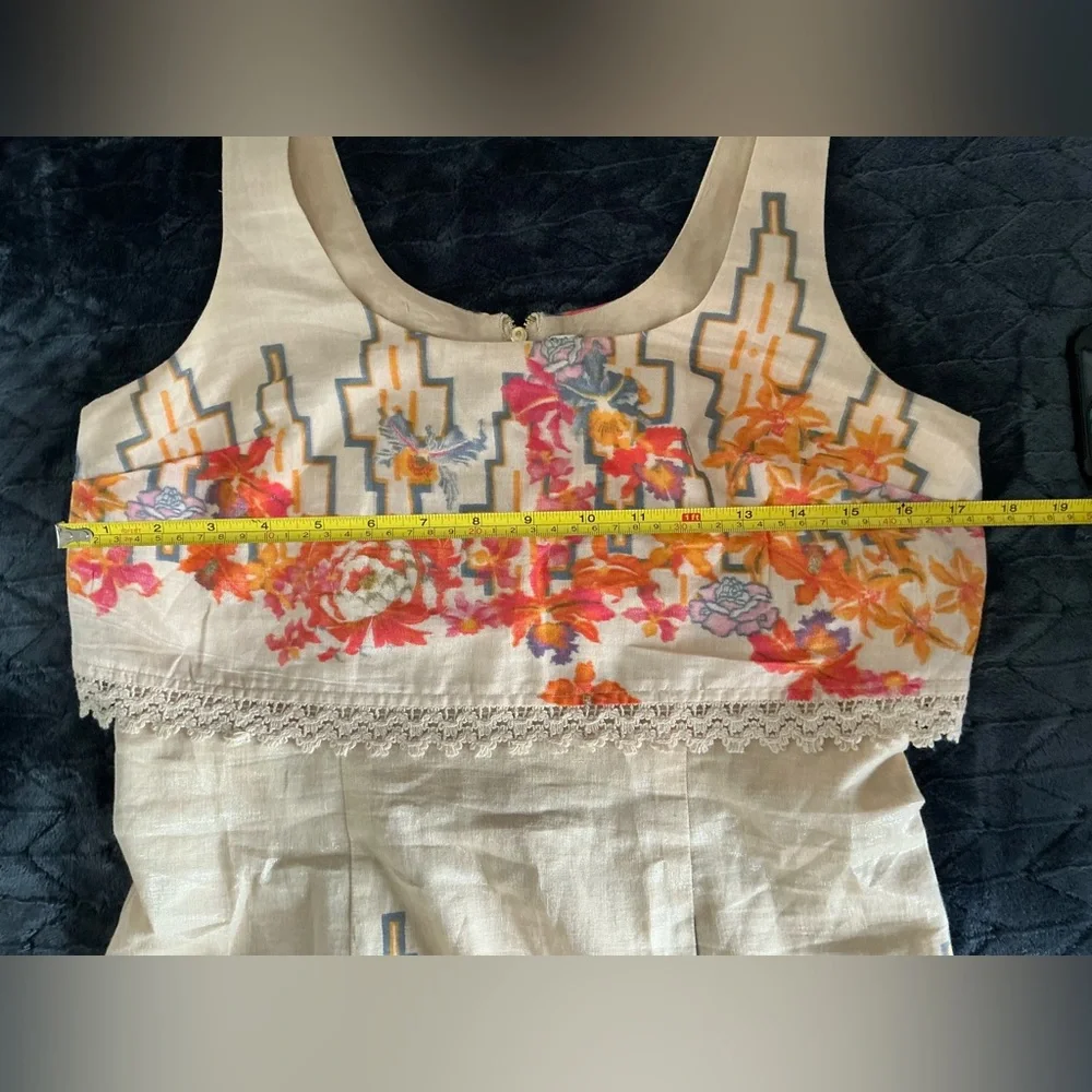 Free People The Big‎ Bang Gold Sheen Tea Combo Mini Dress - Picture 5 of 9